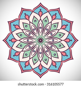 Mandala. Vintage decorative elements. Oriental pattern, vector illustration.  Islam, Arabic, Indian, turkish, pakistan, chinese, ottoman motifs