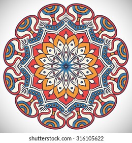 Mandala. Vintage decorative elements. Oriental pattern, vector illustration.  Islam, Arabic, Indian, turkish, pakistan, chinese, ottoman motifs