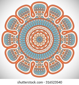 Mandala. Vintage decorative elements. Oriental pattern, vector illustration.  Islam, Arabic, Indian, turkish, pakistan, chinese, ottoman motifs