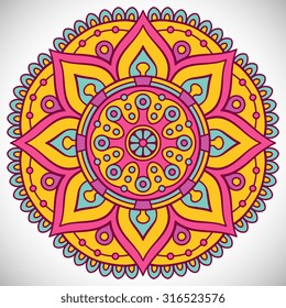 Mandala. Vintage decorative elements. Oriental pattern, vector illustration.  Islam, Arabic, Indian, turkish, pakistan, chinese, ottoman motifs