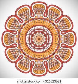 Mandala. Vintage decorative elements. Oriental pattern, vector illustration.  Islam, Arabic, Indian, turkish, pakistan, chinese, ottoman motifs