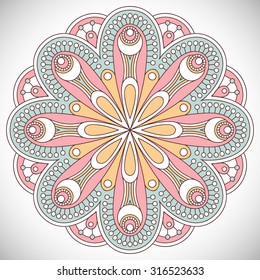 Mandala. Vintage decorative elements. Oriental pattern, vector illustration.  Islam, Arabic, Indian, turkish, pakistan, chinese, ottoman motifs