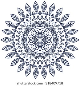 Mandala. Vintage decorative elements. Oriental pattern, vector illustration.  Islam, Arabic, Indian, turkish, pakistan, chinese, ottoman motifs
