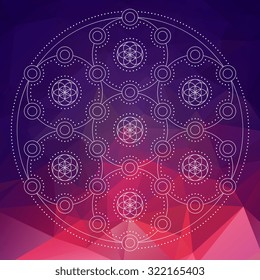 Mandala. Vintage decorative elements. Oriental pattern, vector illustration.  Islam, Arabic, Indian, turkish, pakistan, chinese, ottoman motifs