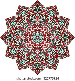 Mandala. Vintage decorative elements. Oriental pattern, vector illustration. Islam, Arabic, Indian, Turkish, Pakistan, Chinese, ottoman motifs
