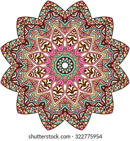 Mandala. Vintage decorative elements. Oriental pattern, vector illustration. Islam, Arabic, Indian, Turkish, Pakistan, Chinese, ottoman motifs