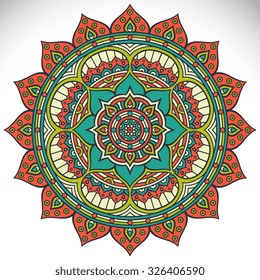 Mandala. Vintage decorative elements. Oriental pattern, vector illustration.  Islam, Arabic, Indian, turkish, pakistan, chinese, ottoman motifs