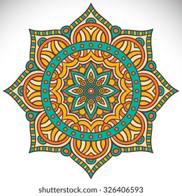 Mandala. Vintage decorative elements. Oriental pattern, vector illustration.  Islam, Arabic, Indian, turkish, pakistan, chinese, ottoman motifs