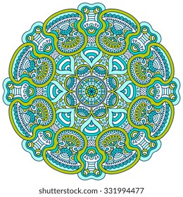 Mandala. Vintage decorative elements. Oriental pattern, vector illustration.  Islam, Arabic, Indian, turkish, pakistan, chinese, ottoman motifs