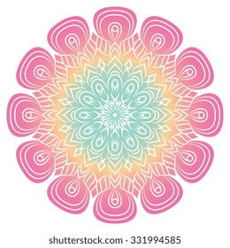 Mandala. Vintage decorative elements. Oriental pattern, vector illustration.  Islam, Arabic, Indian, turkish, pakistan, chinese, ottoman motifs