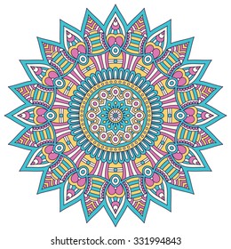 Mandala. Vintage decorative elements. Oriental pattern, vector illustration.  Islam, Arabic, Indian, turkish, pakistan, chinese, ottoman motifs