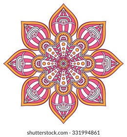 Mandala. Vintage decorative elements. Oriental pattern, vector illustration.  Islam, Arabic, Indian, turkish, pakistan, chinese, ottoman motifs