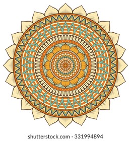 Mandala. Vintage decorative elements. Oriental pattern, vector illustration.  Islam, Arabic, Indian, turkish, pakistan, chinese, ottoman motifs