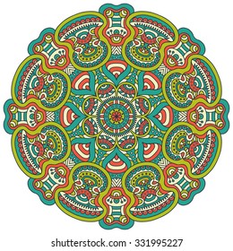 Mandala. Vintage decorative elements. Oriental pattern, vector illustration.  Islam, Arabic, Indian, turkish, pakistan, chinese, ottoman motifs