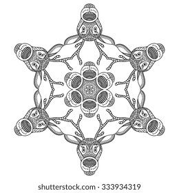 Mandala. Vintage decorative elements. Oriental pattern, vector illustration.  Islam, Arabic, Indian, turkish, pakistan, chinese, ottoman motifs