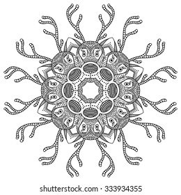 Mandala. Vintage decorative elements. Oriental pattern, vector illustration.  Islam, Arabic, Indian, turkish, pakistan, chinese, ottoman motifs