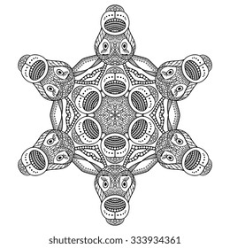 Mandala. Vintage decorative elements. Oriental pattern, vector illustration.  Islam, Arabic, Indian, turkish, pakistan, chinese, ottoman motifs