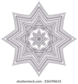Mandala. Vintage decorative elements. Oriental pattern, vector illustration.  Islam, Arabic, Indian, turkish, pakistan, chinese, ottoman motifs