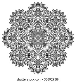 Mandala. Vintage decorative elements. Oriental pattern, vector illustration.  Islam, Arabic, Indian, turkish, pakistan, chinese, ottoman motifs