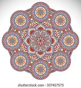 Mandala. Vintage decorative elements. Oriental pattern, vector illustration.  Islam, Arabic, Indian, turkish, pakistan, chinese, ottoman motifs