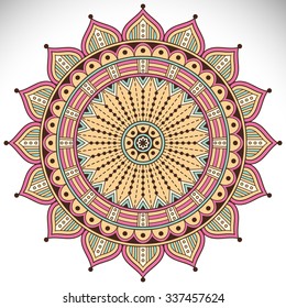Mandala. Vintage decorative elements. Oriental pattern, vector illustration.  Islam, Arabic, Indian, turkish, pakistan, chinese, ottoman motifs