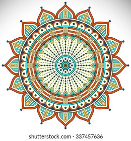 Mandala. Vintage decorative elements. Oriental pattern, vector illustration.  Islam, Arabic, Indian, turkish, pakistan, chinese, ottoman motifs