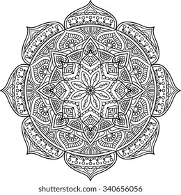 Mandala. Vintage decorative elements. Oriental pattern, vector illustration.  Islam, Arabic, Indian, turkish, pakistan, chinese, ottoman motifs