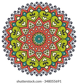 Mandala. Vintage decorative elements. Oriental pattern, vector illustration.  Islam, Arabic, Indian, turkish, pakistan, chinese, ottoman motifs