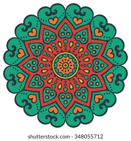 Mandala. Vintage decorative elements. Oriental pattern, vector illustration.  Islam, Arabic, Indian, turkish, pakistan, chinese, ottoman motifs