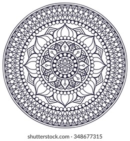 Mandala. Vintage decorative elements. Oriental pattern, vector illustration.  Islam, Arabic, Indian, turkish, pakistan, chinese, ottoman motifs