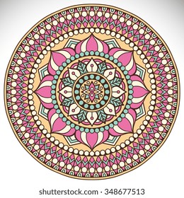 Mandala. Vintage decorative elements. Oriental pattern, vector illustration.  Islam, Arabic, Indian, turkish, pakistan, chinese, ottoman motifs