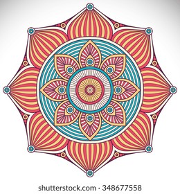 Mandala. Vintage decorative elements. Oriental pattern, vector illustration.  Islam, Arabic, Indian, turkish, pakistan, chinese, ottoman motifs