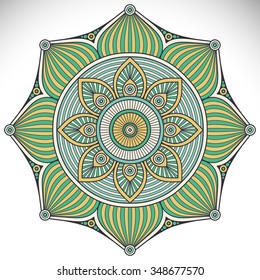 Mandala. Vintage decorative elements. Oriental pattern, vector illustration.  Islam, Arabic, Indian, turkish, pakistan, chinese, ottoman motifs