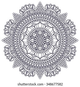 Mandala. Vintage decorative elements. Oriental pattern, vector illustration.  Islam, Arabic, Indian, turkish, pakistan, chinese, ottoman motifs