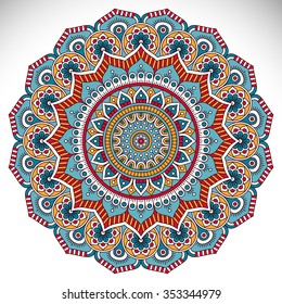 Mandala. Vintage decorative elements. Oriental pattern, vector illustration.  Islam, Arabic, Indian, turkish, pakistan, chinese, ottoman motifs
