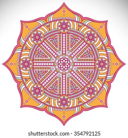 Mandala. Vintage decorative elements. Oriental pattern, vector illustration.  Islam, Arabic, Indian, turkish, pakistan, chinese, ottoman motifs