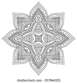 Mandala. Vintage decorative elements. Oriental pattern, vector illustration.  Islam, Arabic, Indian, turkish, pakistan, chinese, ottoman motifs