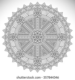 Mandala. Vintage decorative elements. Oriental pattern, vector illustration.  Islam, Arabic, Indian, turkish, pakistan, chinese, ottoman motifs