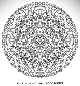 Mandala. Vintage decorative elements. Oriental pattern, vector illustration.  Islam, Arabic, Indian, Turkish, Pakistan, Chinese, Ottoman motifs