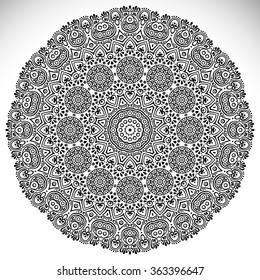 Mandala. Vintage decorative elements. Oriental pattern, vector illustration.  Islam, Arabic, Indian, Turkish, Pakistan, Chinese, Ottoman motifs