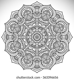 Mandala. Vintage decorative elements. Oriental pattern, vector illustration.  Islam, Arabic, Indian, Turkish, Pakistan, Chinese, Ottoman motifs