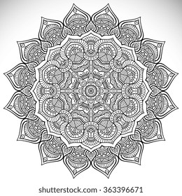 Mandala. Vintage decorative elements. Oriental pattern, vector illustration.  Islam, Arabic, Indian, Turkish, Pakistan, Chinese, Ottoman motifs