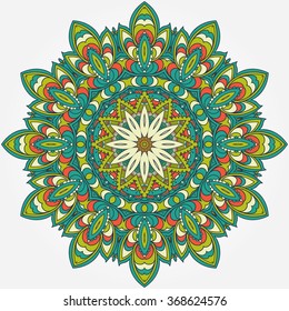 Mandala. Vintage decorative elements. Oriental pattern, vector illustration. Islam, Arabic, Indian, Turkish, Pakistan, Chinese, Ottoman motifs. Adult coloring book. Art therapy. 