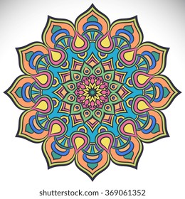 Mandala. Vintage decorative elements. Oriental pattern, vector illustration.  Islam, Arabic, Indian, Turkish, Pakistan, Chinese, Ottoman motifs