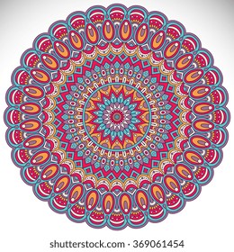 Mandala. Vintage decorative elements. Oriental pattern, vector illustration.  Islam, Arabic, Indian, Turkish, Pakistan, Chinese, Ottoman motifs