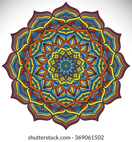 Mandala. Vintage decorative elements. Oriental pattern, vector illustration.  Islam, Arabic, Indian, Turkish, Pakistan, Chinese, Ottoman motifs