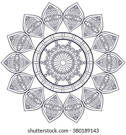 Mandala. Vintage decorative elements. Oriental pattern, vector illustration. Islam, Arabic, Indian, turkish, pakistan, chinese, ottoman motifs