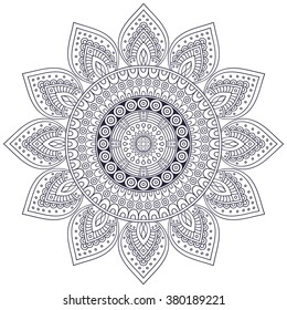 Mandala. Vintage decorative elements. Oriental pattern, vector illustration. Islam, Arabic, Indian, turkish, pakistan, chinese, ottoman motifs