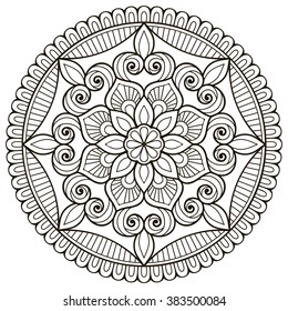 Mandala. Vintage decorative elements. Oriental pattern, vector illustration. Islam, Arabic, Indian, turkish, pakistan, chinese, ottoman motifs