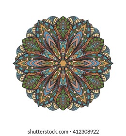 Mandala. Vintage decorative elements. Oriental pattern, vector illustration. Islam, Arabic, Indian, turkish, pakistan, chinese, ottoman motifs. Coloring page.